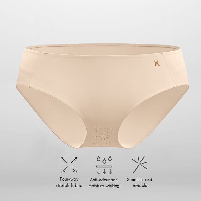 Krvvy Women's Seamless Hipster Panty | Invisible, No Elastic, Cotton Crotch & Stretch Fabric - XL
