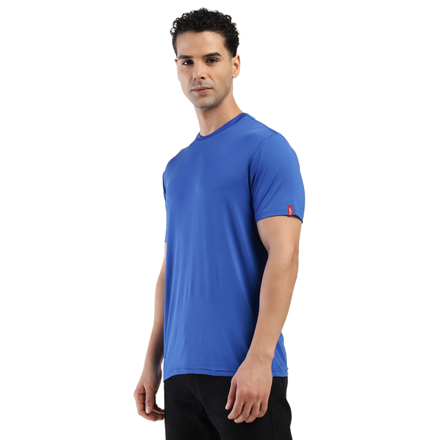 Levi's Men's 100% Polyester Round Neck T-shirt | Cobalt Blue - L