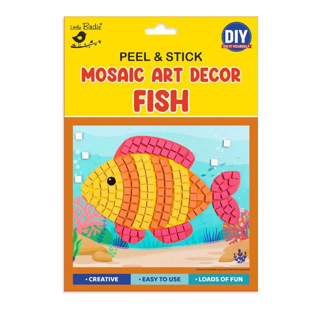 Itsy Bitsy Peel and Stick Mosaic Art Decor Fish 17 x 21cm Lb