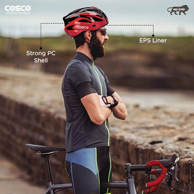 Cosco Ultimate Cycling Helmet Pc Shell And Eps - Assorted
