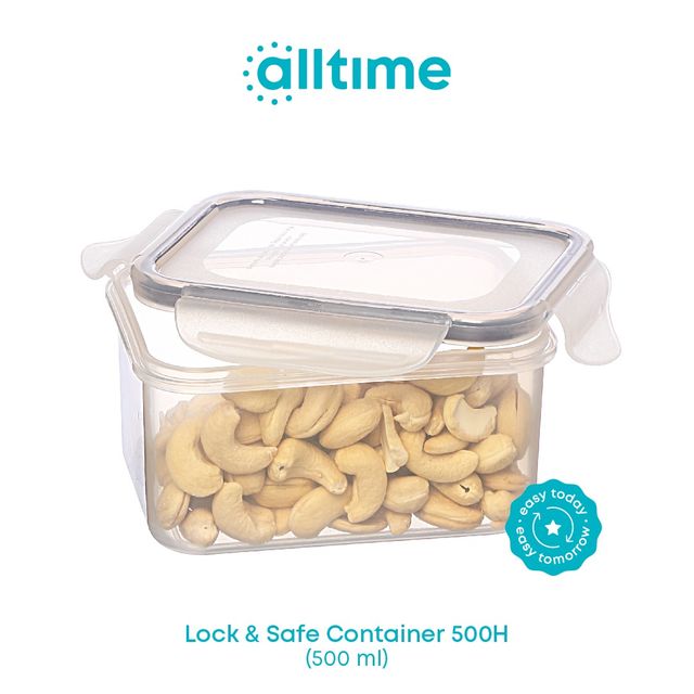 All Time Lock & Safe Storage Container, Airtight, (500 Ml) (Assorted Color)