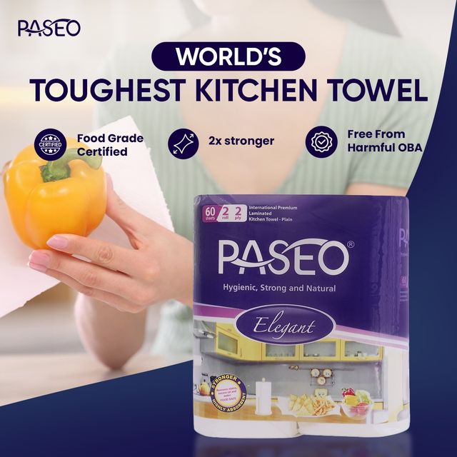 Paseo Elegant Kichen Towel Roll 60 Sheet 2N 2Ply