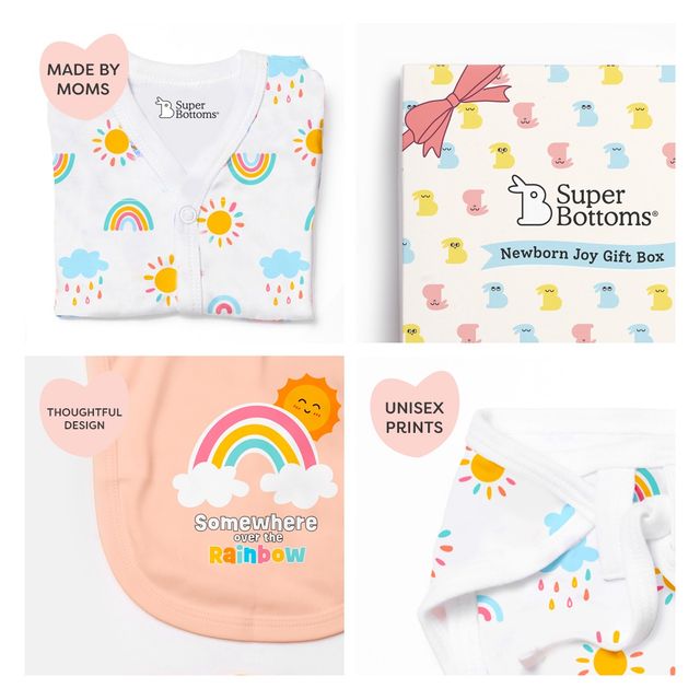 Super Bottoms Newborn Baby Gift Set Care For Kids | Multicolour | 0 - 3 months