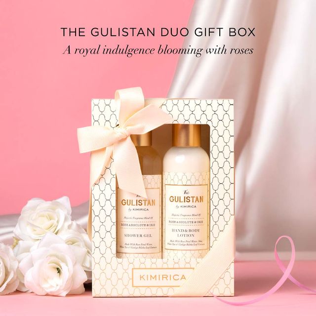 Kimirica Gulistan Duo Gift Set | Luxe Body Wash & Lotion with Rose Notes | Self-Care & Gifting