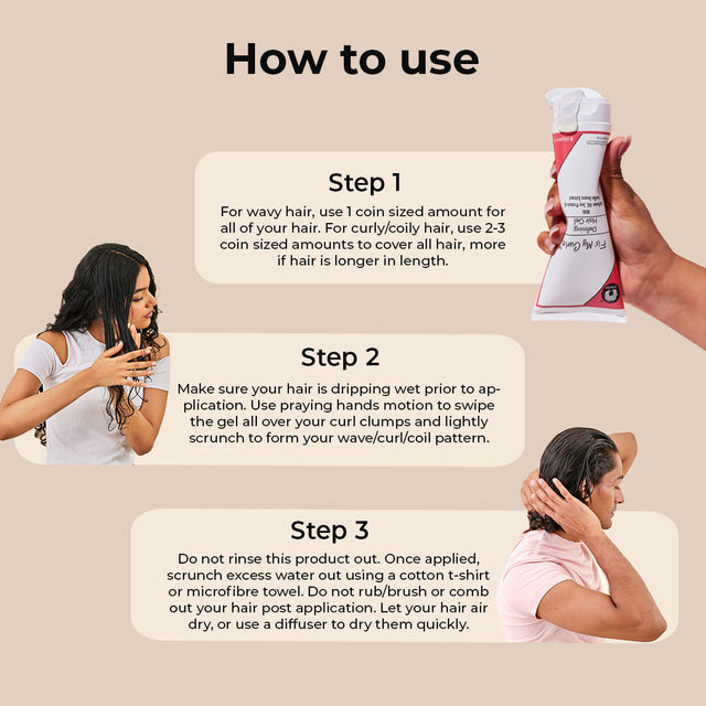 Fix My Curls Curl Defining Hair Gel |For Curly, Wavy, Hair, Silicone & Alcohol-Free Hair Gel