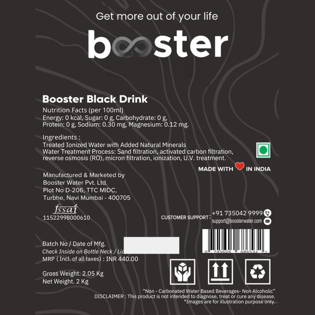 Booster Water Black Alkaline Water