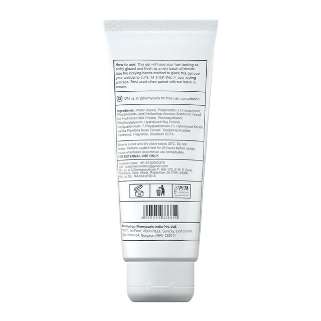 Fix My Curls Curl Defining Hair Gel |For Curly, Wavy, Hair, Silicone & Alcohol-Free Hair Gel