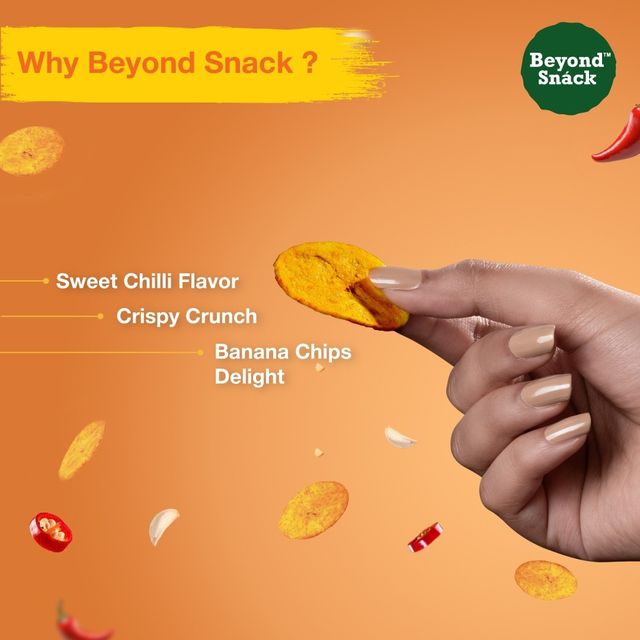 Beyond Snáck Kerala Banana Chips - Hot and Sweet Chilli 75 gms Combo