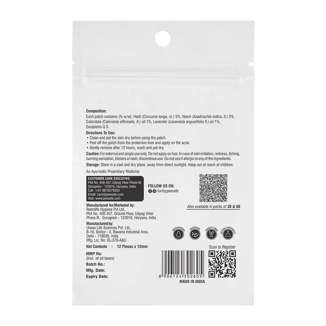 Furr By Pee Safe Acne Relief Patches