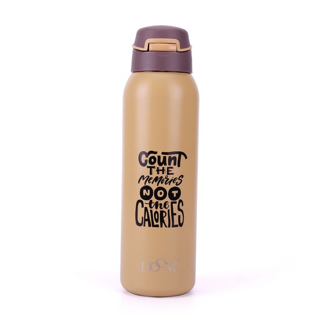 Hoom 304 Stainless Steel Vacuum Insulated Straw Sipper Bottle | 600 ml - Assorted