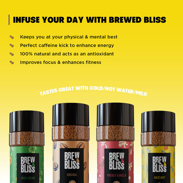 Brew & Bliss Hazelnut Instant Coffee