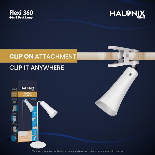 Halonix Flexi 360 4-in-1 Desk Lamp
