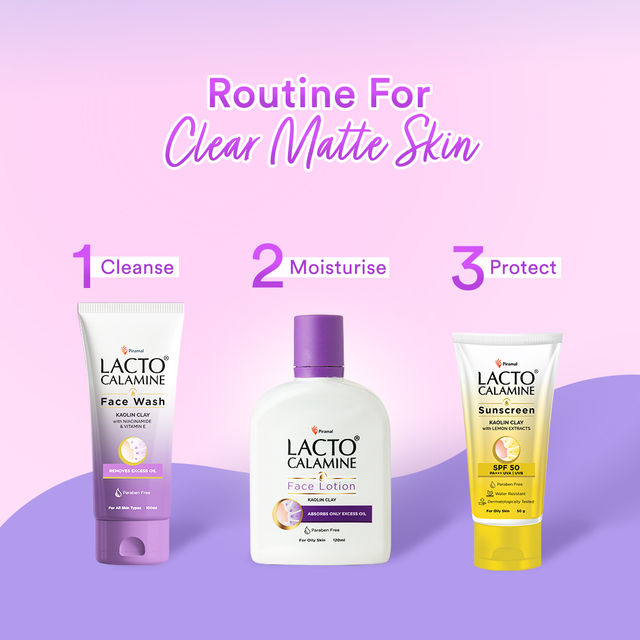 Lacto Calamine Facewash With Kaolin Clay And Niacinamide For Oily Skin