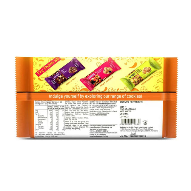 Unibic Cashew Badam Cookies 270 g Combo