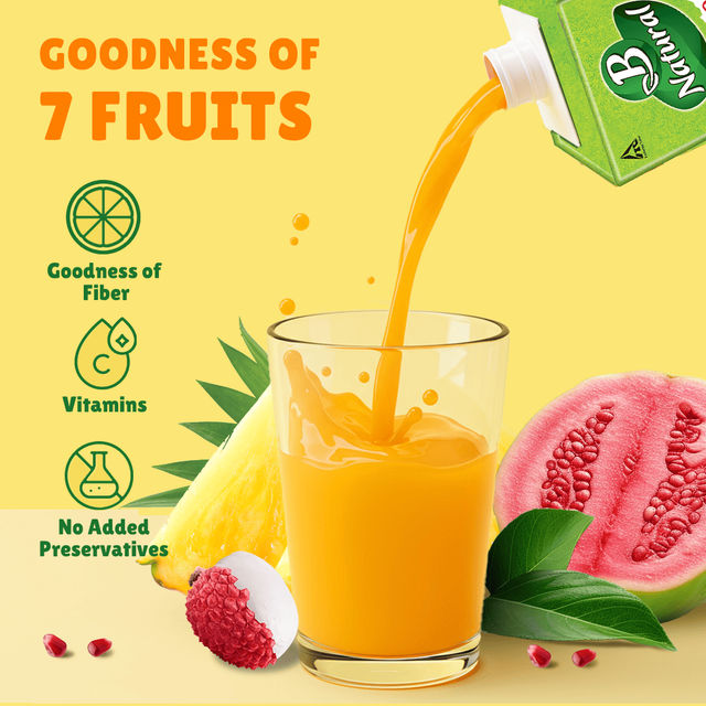 B Natural Assorted Flavoured Mixed Fruit Juice