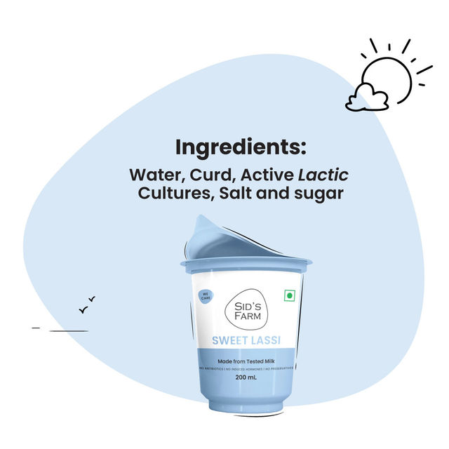 Sid's Farm Sweet Lassi 200 ml Combo