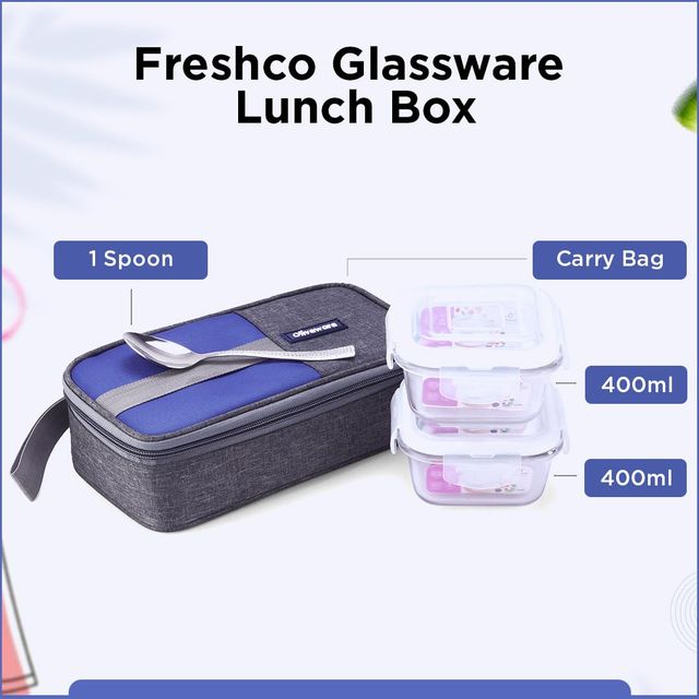 Oliveware Freshco Glassware Lunchbox - Blue