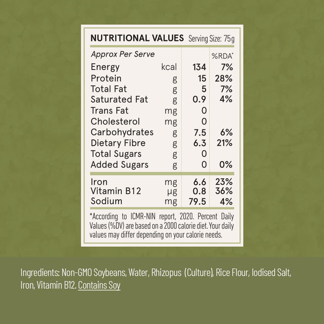 Hello Tempayy Natural Crumbles | 15G Protein | Soy Tempeh