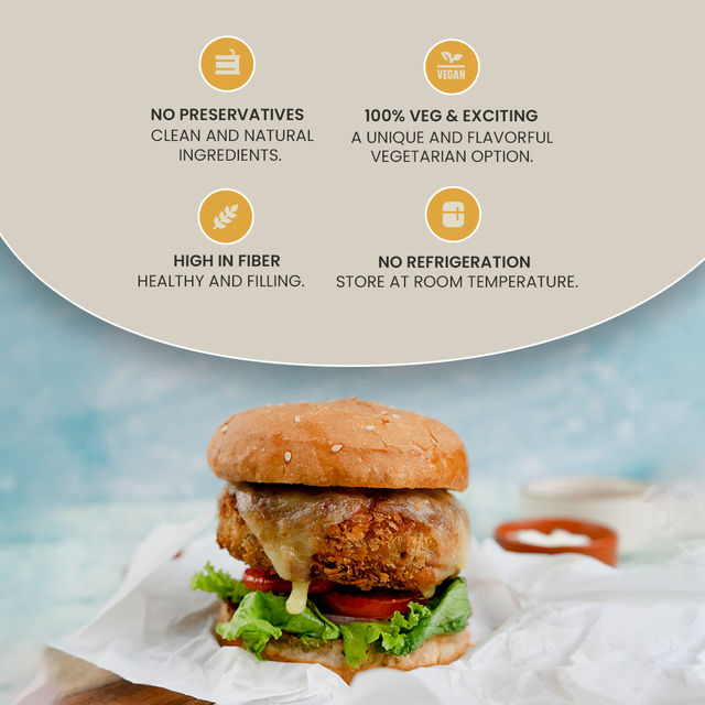 Wakao Supreme Burger Patty | No Preservatives | Ready to Eat | Juicy & Hearty for Every Bite