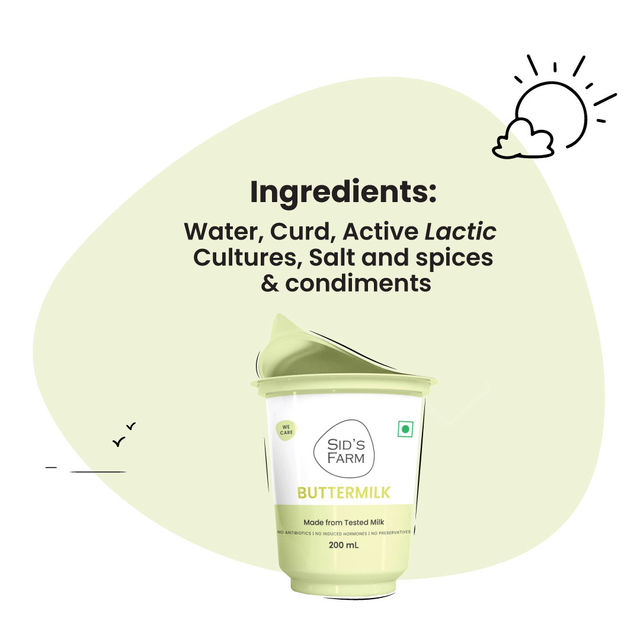 Sid's Farm Buttermilk 200 ml Combo