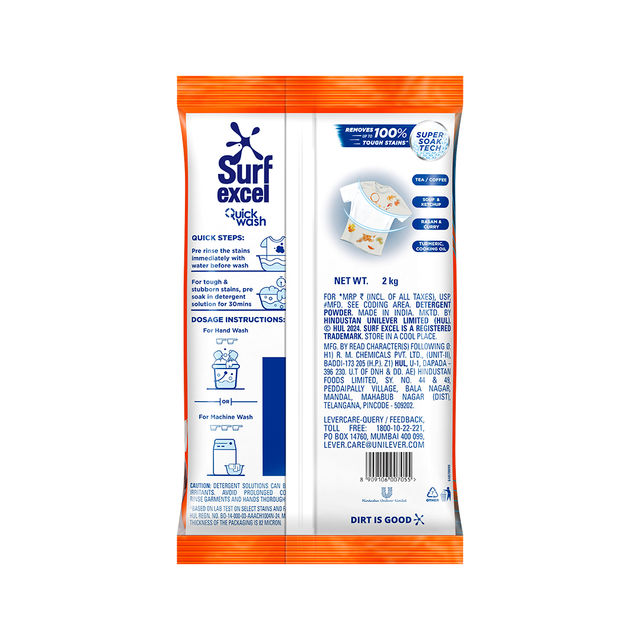 Surf Excel Quick Wash Detergent Powder