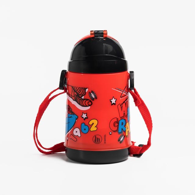 Marvel Spiderman Insulated Straw Sipper Water Bottle.-Hmthsb 00864-Spm - 400ml