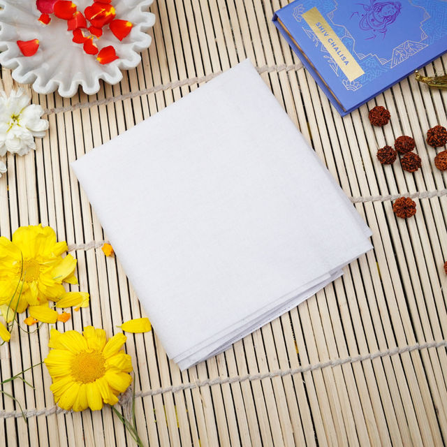 ServDharm White Puja Kapda - 1.25 M