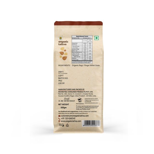 Organic Tattva Ragi Atta 500 g Combo