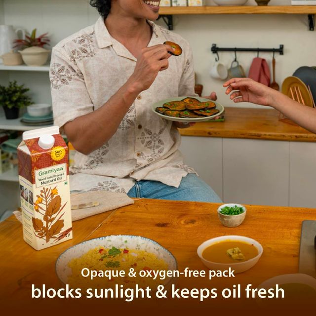 Gramiyaa Mustard - Sarson Oil - Wood Cold Pressed