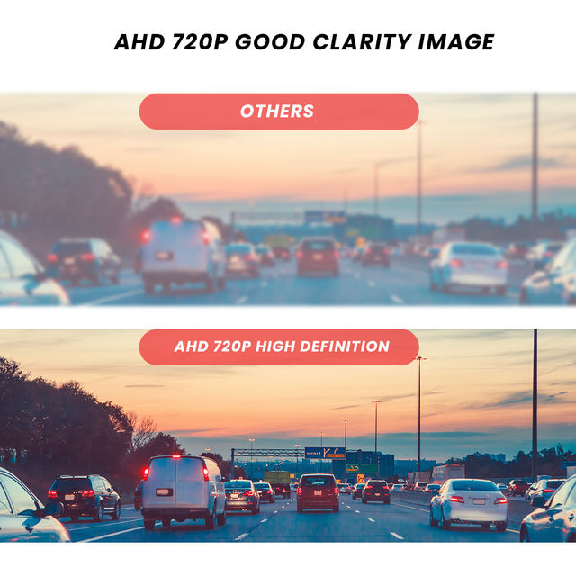 Potauto Rear Parking Line Camera A004 | Waterproof | Night Vision | Metal - Enhanced Vehicle Safety