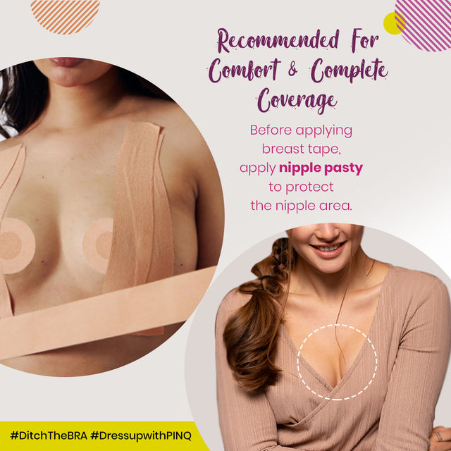 Pinq Polka Breast Lift Tape 7.5 Cm Wide - Nude