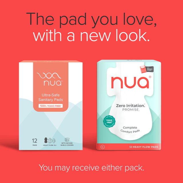 Nua Complete Comfort Pads with Disposal Cover for Heavy Flow | 12XL+
