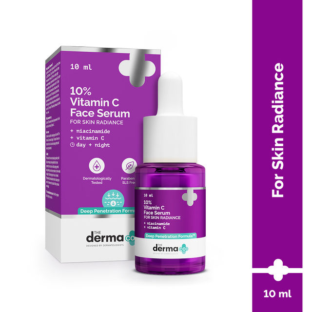 The Derma Co 10% Vitamin C Face Serum With 5% Niacinamide & Hyaluronic Acid For Skin Radiance
