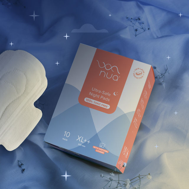 Nua Ultra Safe Night XL++ Sanitary Pads with Disposable Covers | 320 mm