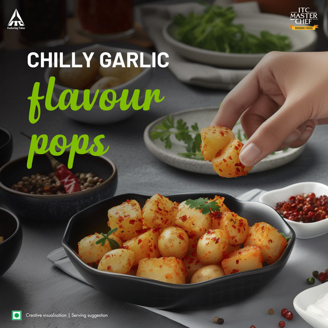 ITC Master Chef Chili Garlic Potato Shots Nuggets - Super Saver | 125 pieces