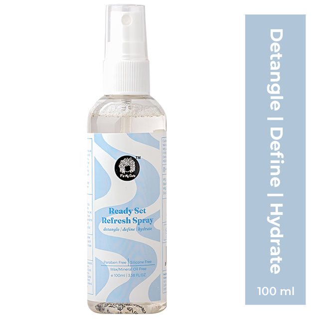 Fix My Curls Ready Set Refresh Spray With Aloe Vera | Anti Frizz Curly Hair Detangling Spray