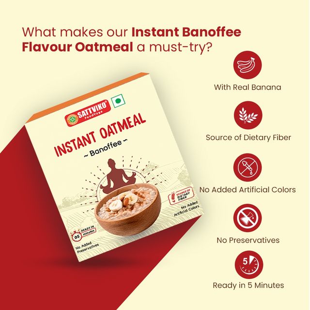 Sattviko Instant Oatmeal - Banoffee