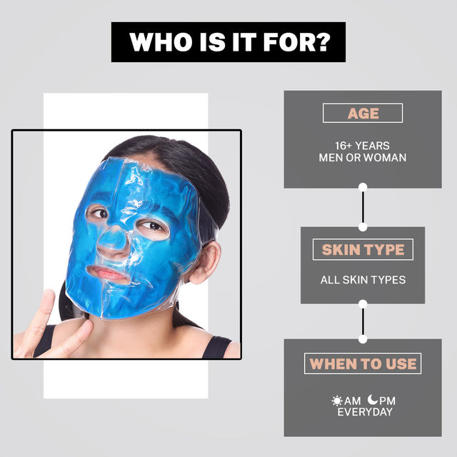 House of Beauty Hot+Cold Gel mask Ice tool for soothing skin, reduces pimples, acne & puffiness(1pc)