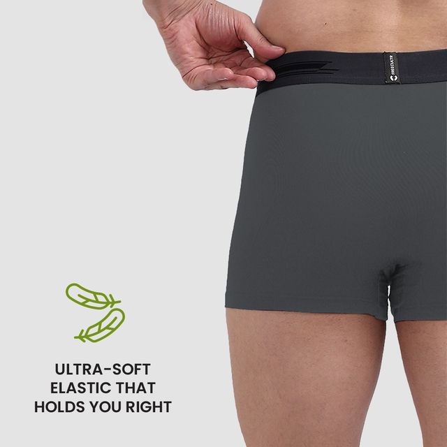 Freecultr Men's Underwear Micromodal Airsoft Trunk - Pack of 1 Ash Grey - L