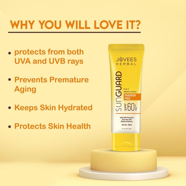 Jovees Herbal De-Tan & Sun Guard Lotion SPF 60 PA++++ Combo