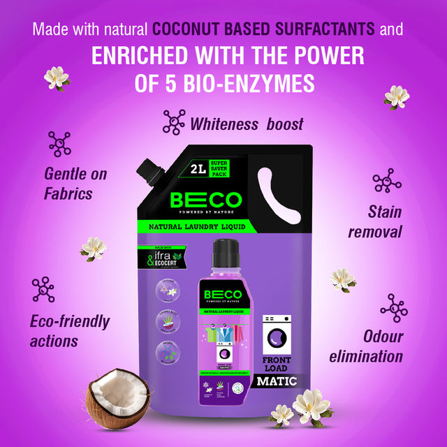 Beco Front Load Laundry Detergent Liquid Refill 2 l X 2 Combo
