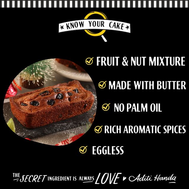 The Baker's Dozen Christmas Cake (Eggless / Veg)