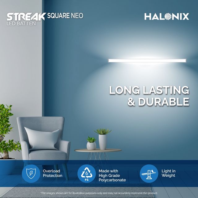 Halonix 10W 6500K Cool White 2 Ft Led Tube Light