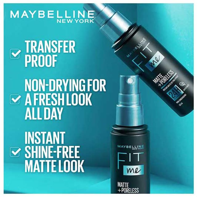 Maybelline New York Setting Spray, Transfer-Proof,Fit Me Matte + Poreless