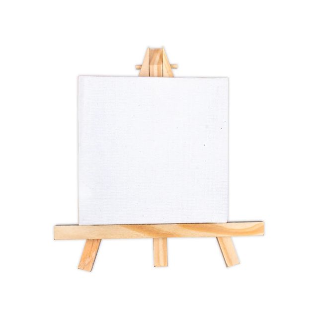 Itsy Bitsy Wooden Mini Easel With Canvas Easel Size 15cm Canvas Size 10 x 10cm Sw as