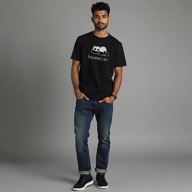Mad Over Print Men's Things Workout T-shirt | Black - XL