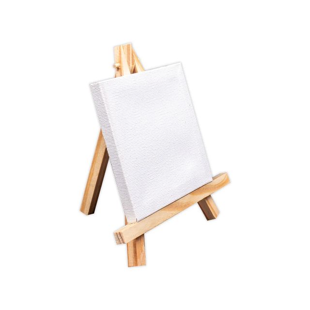 Itsy Bitsy Wooden Mini Easel With Canvas Easel Size 15cm Canvas Size 10 x 10cm Sw as