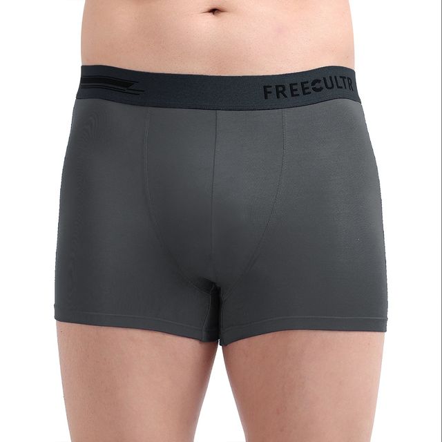 Freecultr Men's Underwear Micromodal Airsoft Trunk - Pack of 1 Ash Grey - L