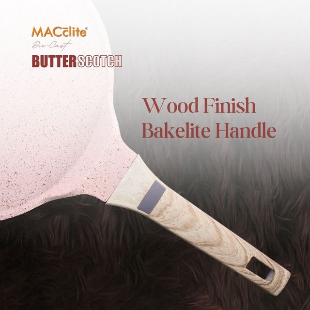 Macclite Non-Stick PDC Granite+ Induction Base Butter Scotch Triumph Flat Tawa 28 cm