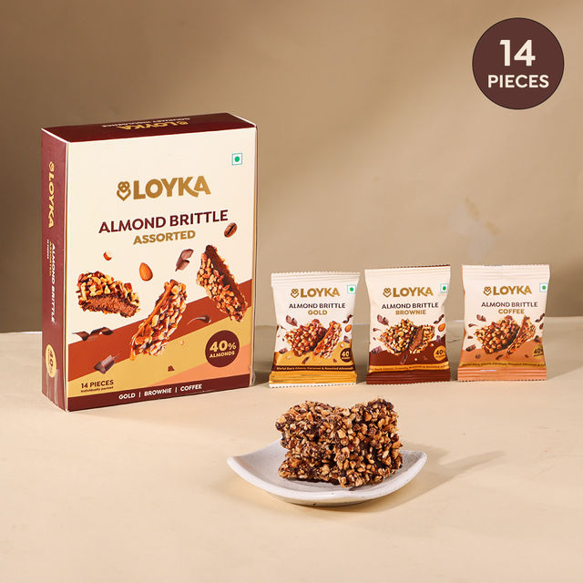 Loyka Almond Brittle Assorted (Classic,Coffee, Brownie) 203 g Combo